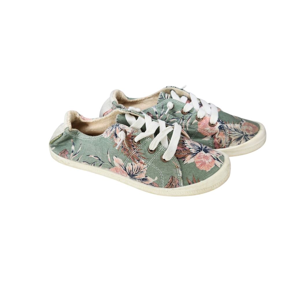 Roxy Surf Canvas Sneakers Tropical Floral Print Beach Summer Spring 9